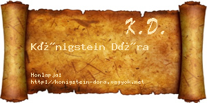 Königstein Dóra névjegykártya